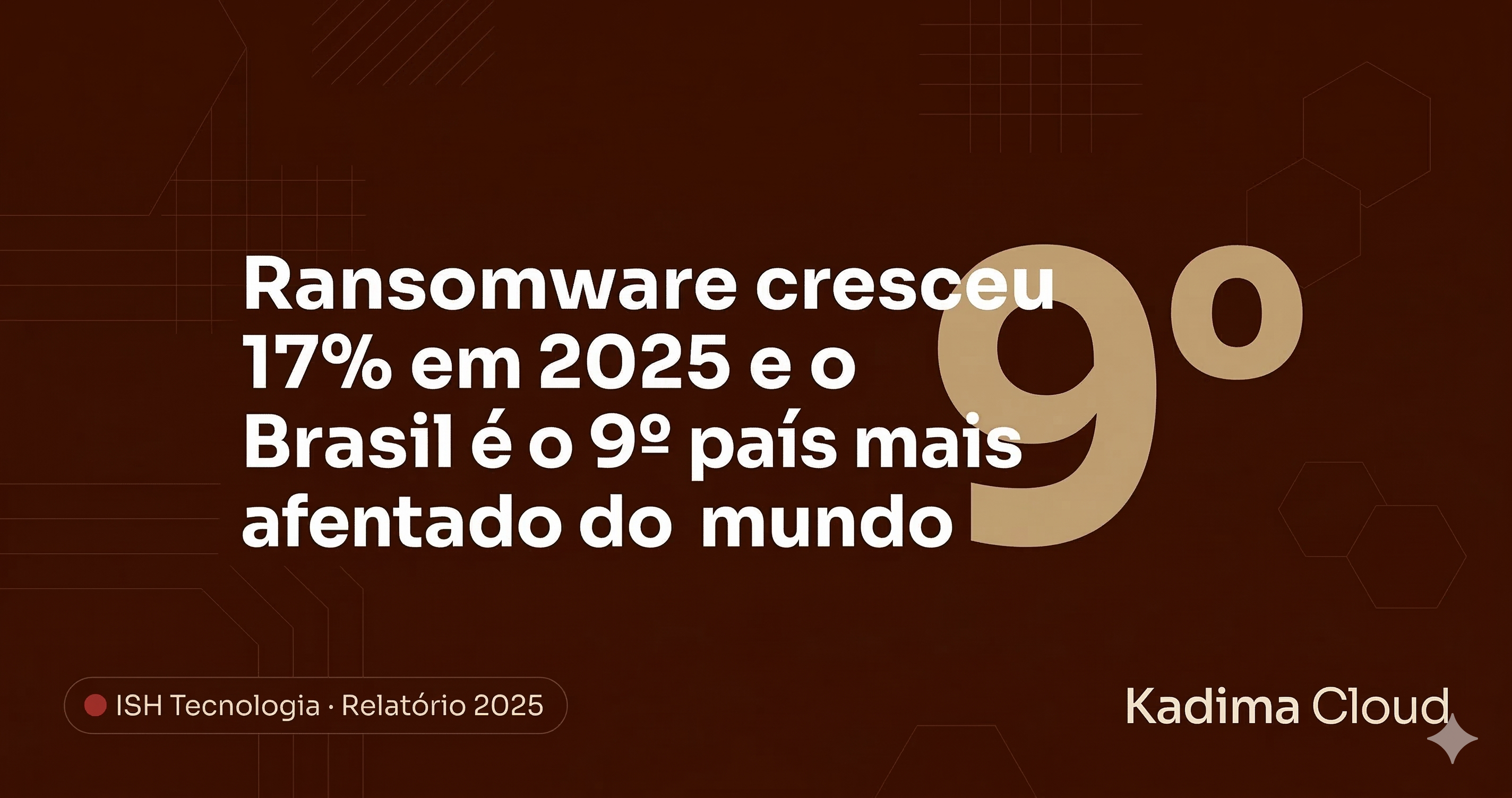Ransomware cresceu 17% em 2025 — e o Brasil é o 9º país mais afetado do mundo