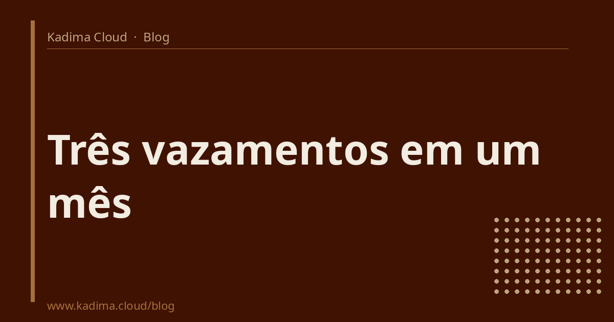 Três vazamentos em um mês: o que GTA, Vercel e 251 milhões de CPFs têm em comum